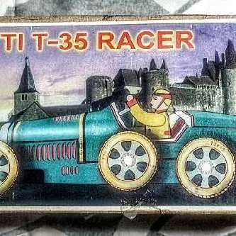 Vintage Style Bugatti T-35 Racer Tin Toy - MS 453 - With Adult Collectible Box