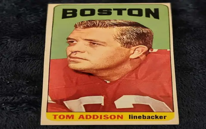 1965 Topps Football #1 Tom Addison - Boston Patriots - Vintage AFL Card