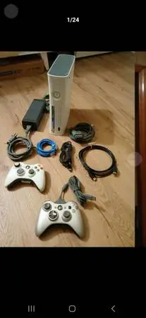 360 x box +ctlrs+ xtra cables