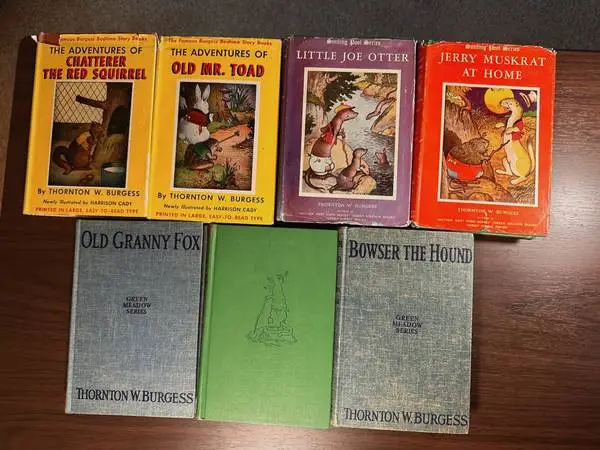 Vintage Thornton Burgess Bedtime Story Books Lot 7 Childrens Stories