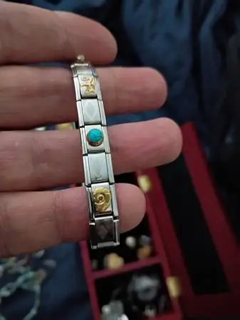 Zoppini 18k gold inlaid bracelet