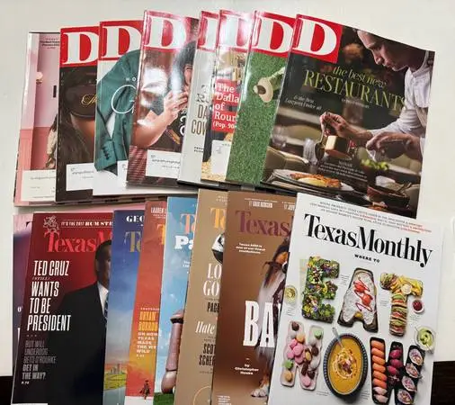 D & Texas monthly magazines Brand New!!