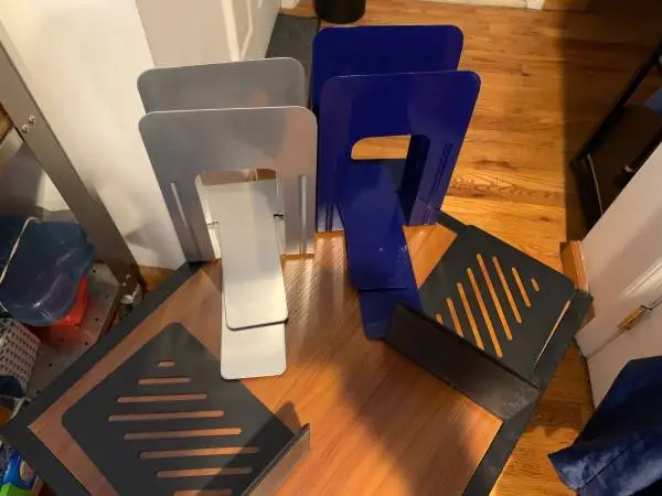 BOOKENDS - 6 STEEL (3pairs) WITH FOAM BACKING