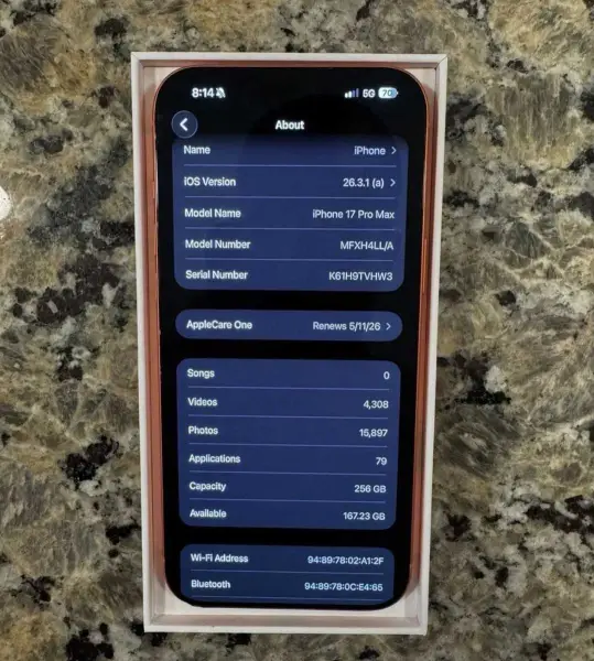 iPhone 17 Pro Max 256GB Unlocked