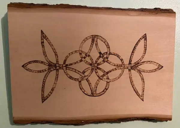 Celtic Four Rings Knot Work Wood Burning