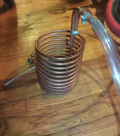 Copper wort chiller
