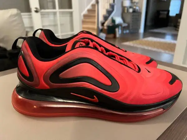 Nike Air Max 720 University Mens Size 11.5 Red Black Running Shoes
