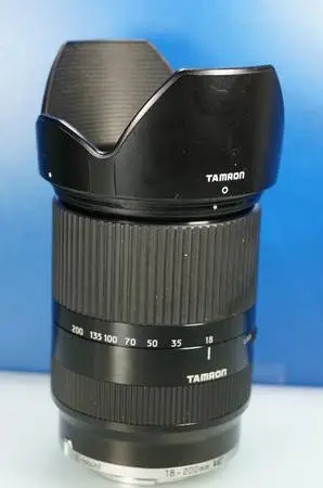 Tamron 18-200mm f3.5-6.3 VC Lens in Sony E Mount Hood