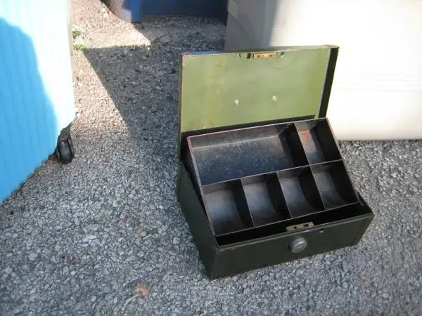 LOCKABLE CASH BOX SMALL FIREPROOF SAFE CASH DRAWER