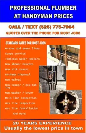 🔨🏠 GREAT PLUMBER 🏠CHEAPER BETER 20 +YEAR EXP🏡 (SGV, LA,SF)