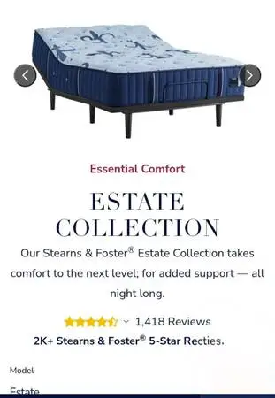 King size Mattress, frame & topper