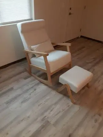 Rocking Chair with Ottoman, pillow,and side bag