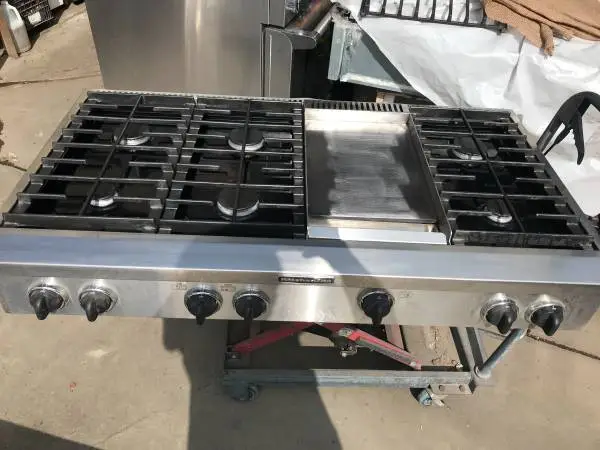 48 Kitchen Aid Rangetop, 6 + griddle