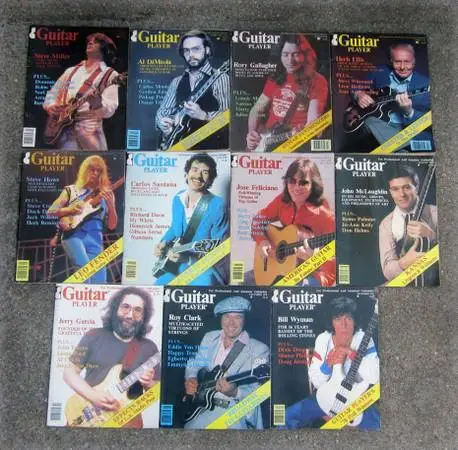 11 Guitar Player backissues - 1978 Ellis,Howe, Santana,etc