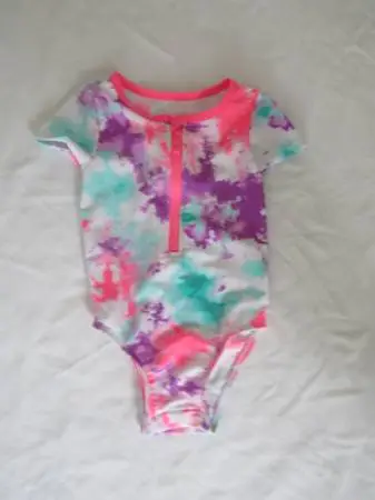 New Girls 2T Multi Color Tie Dyed Swimsuit