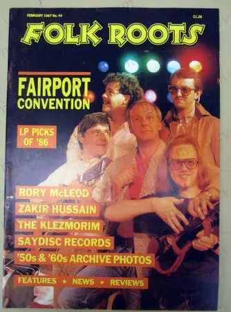 FOLK ROOTS Magazine Backissue - Feb 1987 FAIRPORT CONVENTION