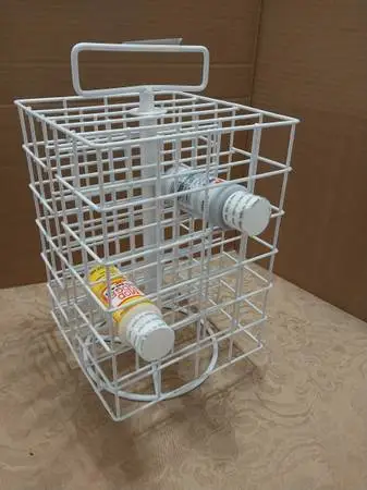Double sided spinner rack for craft paint bottles