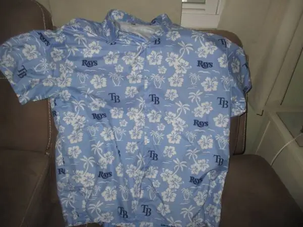 TAMPA BAY RAYS BLUE HIBISCUS TROPICAL SHIRT