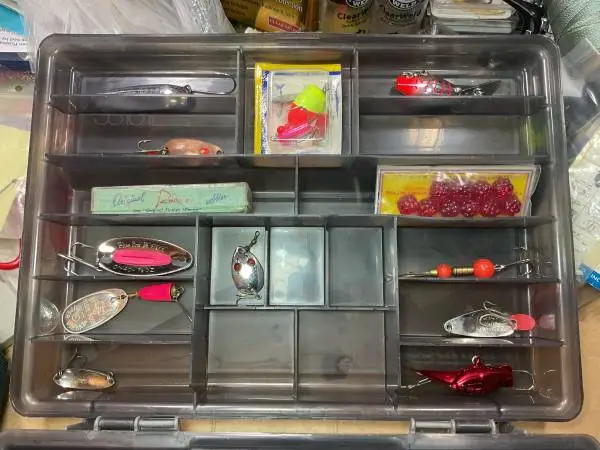 Fishing tackle lures misc 2 boxes one is a plano 2 part very nice sruff