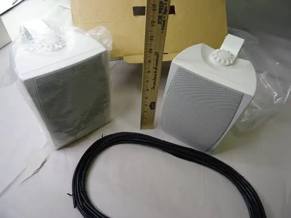 Hifi works outdoor speakers 80 Watt never used with 50 ft of wire