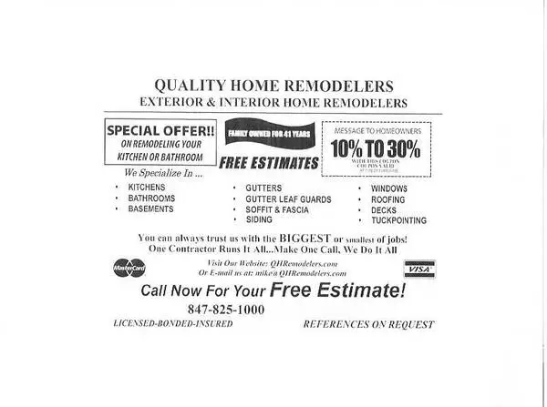 ROOF LEAK REPAIRS - GUTTER SPECIALISTS 847-825-1000 (FREE ESTIMATES)