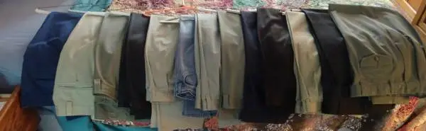 Men’s Pants casual or dress 34wLx 30 14 pair, 34x29 one.
