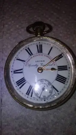 1890s large EKB Brevet Superior Railway Timekeeper Pocket Watch