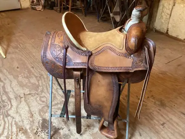 Custom Made Ranch Saddle Marked MedicineValley Saddlery