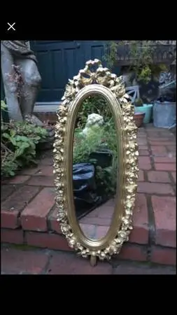 1970 Syroco Romantic Regency Hollywood Wall Mirror