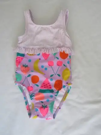 New Girls 12 Months Fruit Print Swimsuit