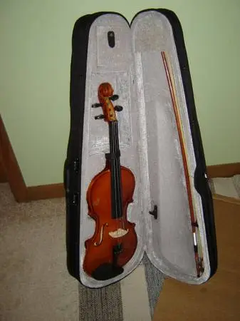 4/4 violin with case and bow entry level