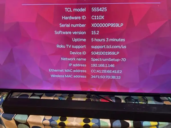 55” onn tv