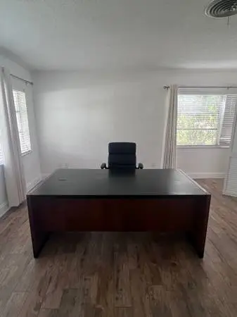 Very Nice Large Solid Wood Workstation Desk 2.5’ x 5.5’