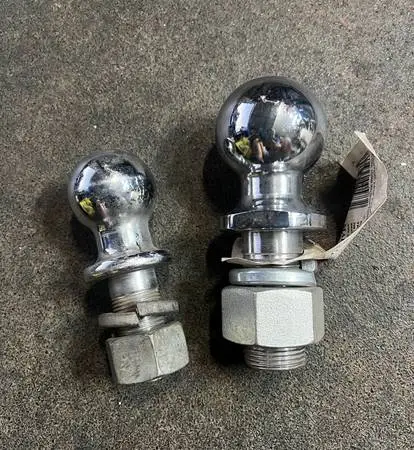 unused pair of trailer hitch balls ~ 2 and 2 5/16
