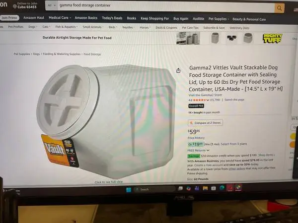 Storage container with sealing lid Gamma 2 made in usa