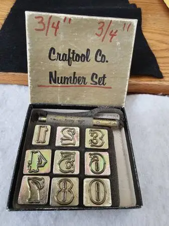 3/4 Number Set Craftool Co. Leather Stamps