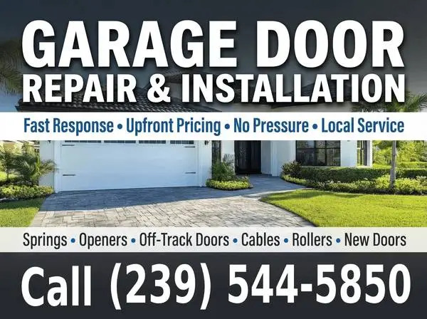 ✅Local Garage Door Repair and Installation, No Pressure