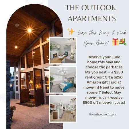 CHOOSE YOUR PERK! $250 GIFT CARD OR $250 OFF MOVE IN! APPLY TODAY!