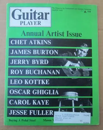 GUITAR PLAYER Magazine..Mar 72 ARTIST ISSUE Chet Atkins,James Burton