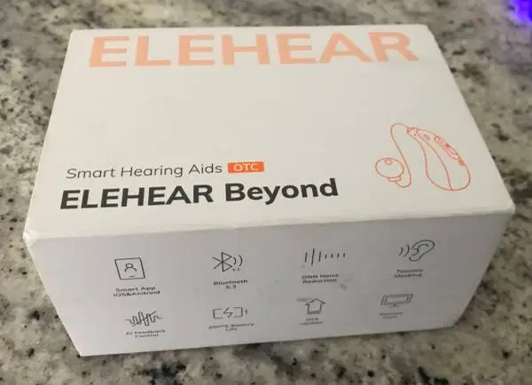 Elehear Beyond OTC hearing aids, excellent, box books accessories.