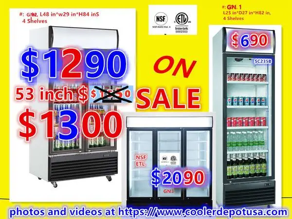 Nsf Refrigerator Glass Door Beer Flower Cooler refrigerators RESTAURA