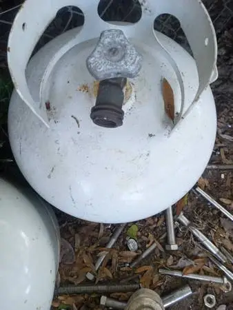 Empty 20 lb propane tank for trade-in exchange