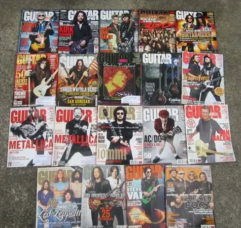 19 GUITAR WORLD MAGAZINE Backissues 2008-2009, AC/DC, Yngwie,Kirk