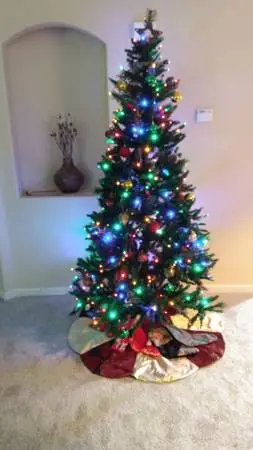 7 Foot Artificial Christmas Tree Lighted