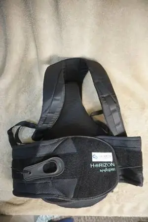 Aspen Horizon 456 TLSO One Size Adjustable Black Back Brace