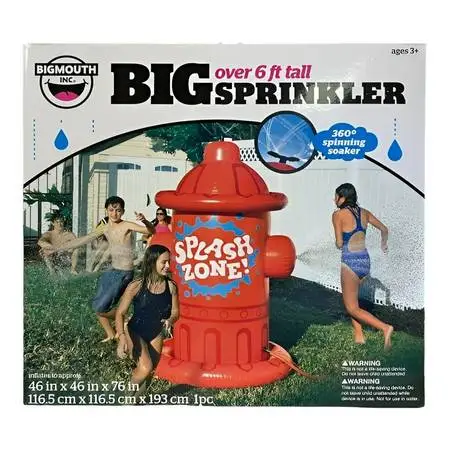 BIGMOUTH 6 TALL INFLATABLE FIRE HYDRANT BIG SPRINKLER ON SALE!