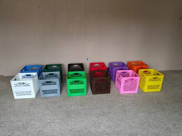 High Quality Fun Colors Vinyl Record LP Storage Crates Cases $45 each