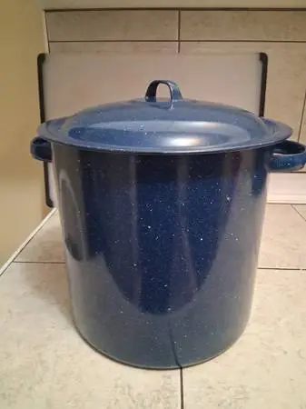 Like New GraniteWare Enamel Stock Pot Speckled Blue 16 Quart