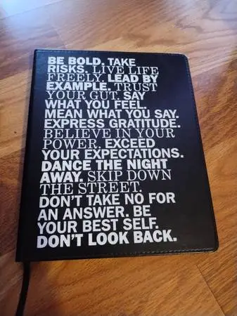 New Be Bold Faux Leather Lined 8 x 10 Journal Notebook