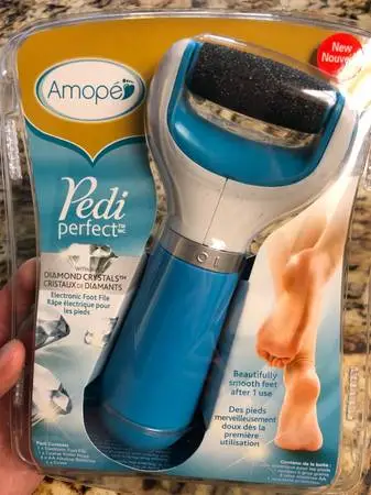 👣NEW Amopé Pedi Perfect Foot File w/ 5 NEW Roller Head Refills